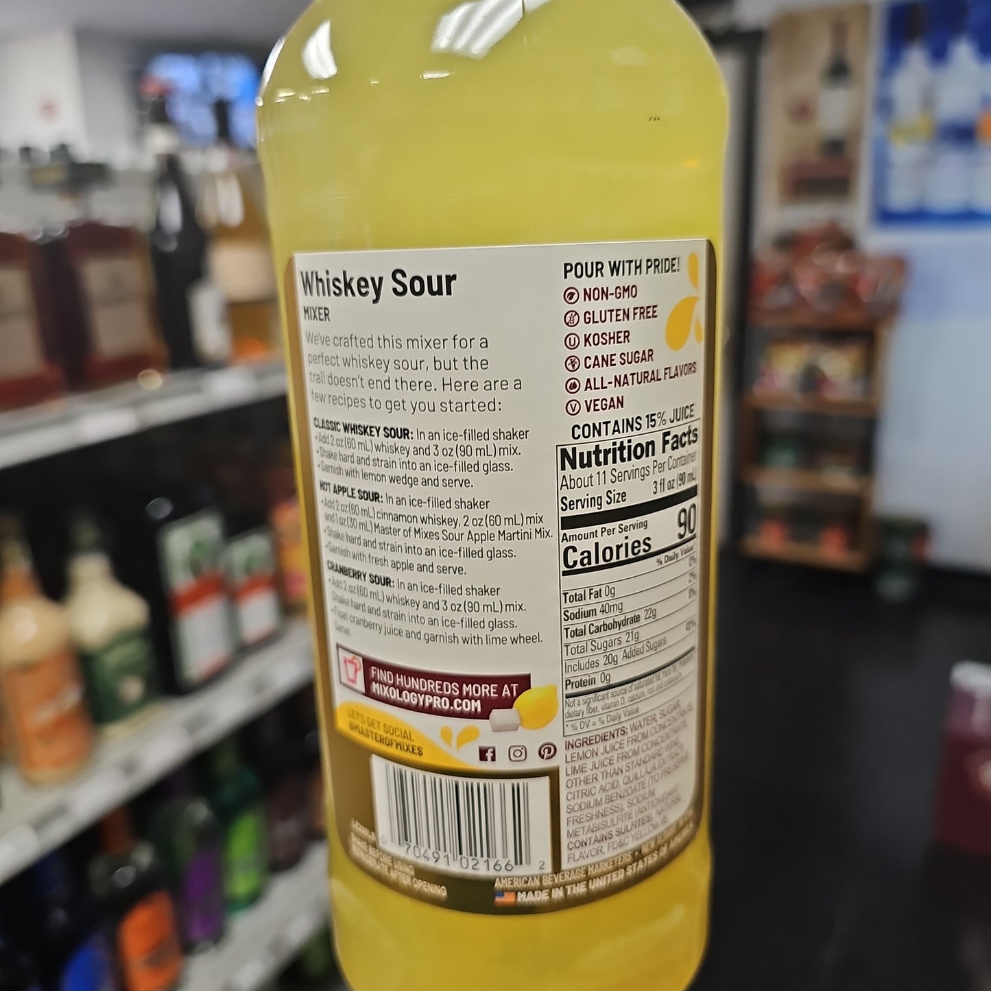 Master of Mixes Whiskey Sour Mix 1L