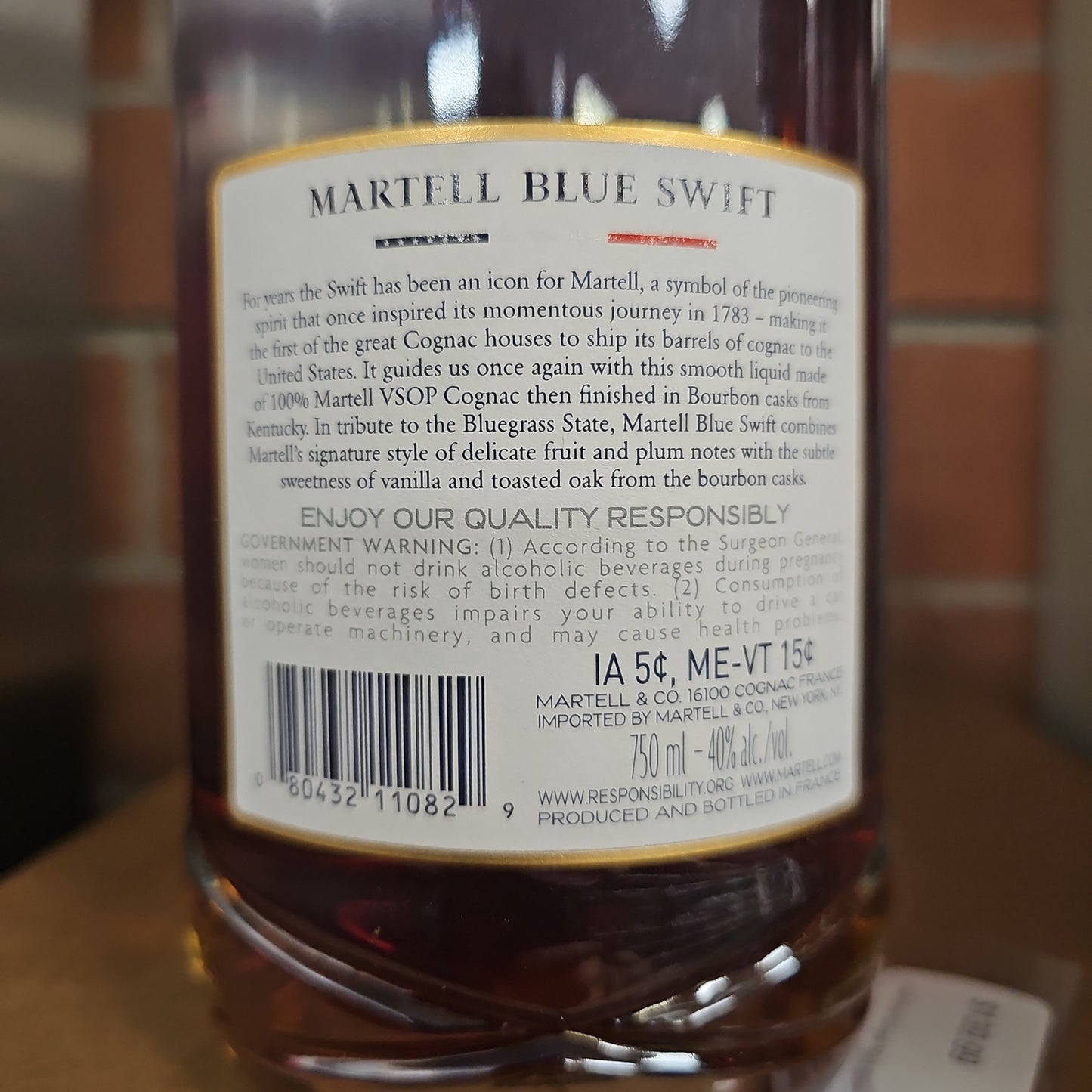 Martell VSOP Cognac Bourbon Cask Finish 750ml