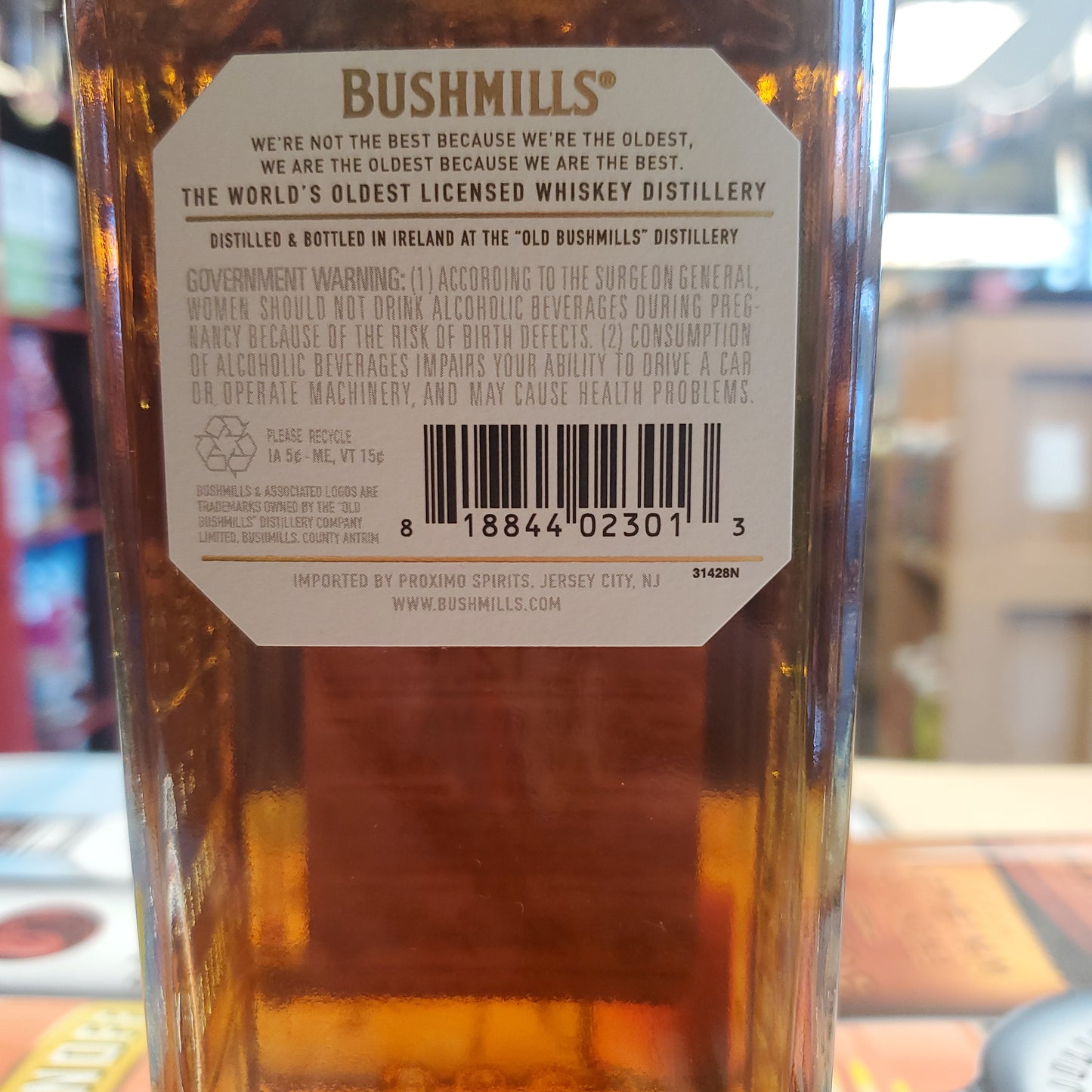 Bushmills Irish Whiskey 12yr 750ml