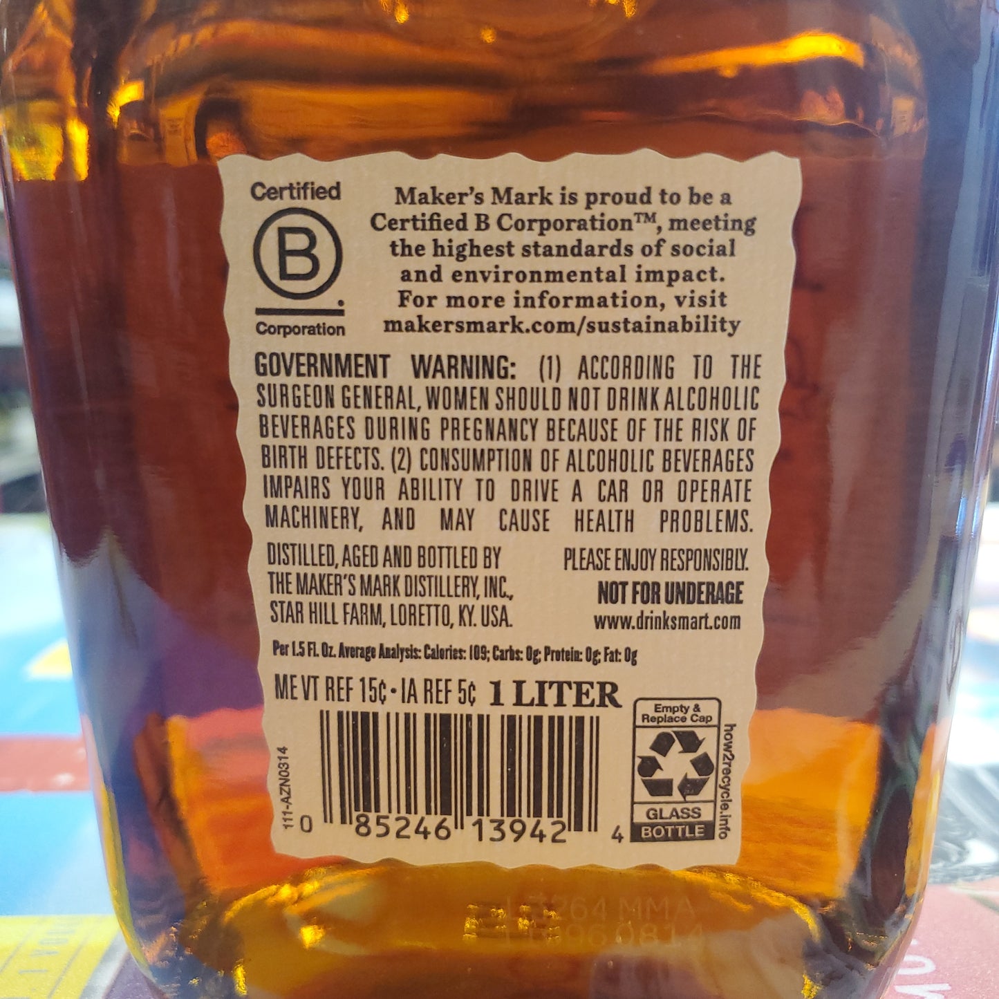 Maker's Mark Straight Bourbon 750ml