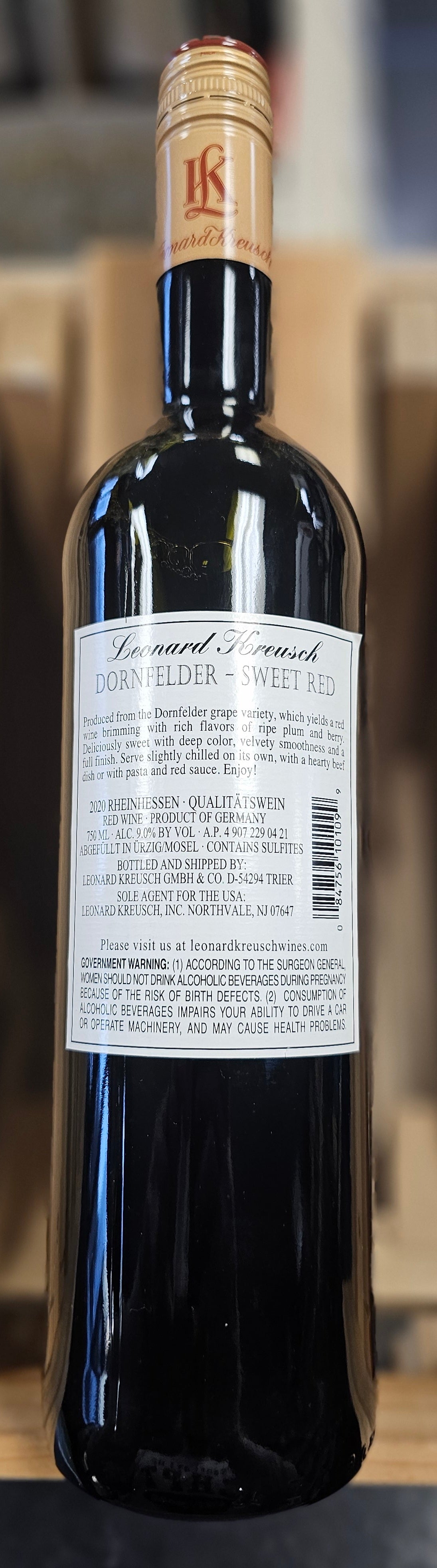 Leonard Kreusch Dornfelder Rheinhessen Sweet Red 750ml