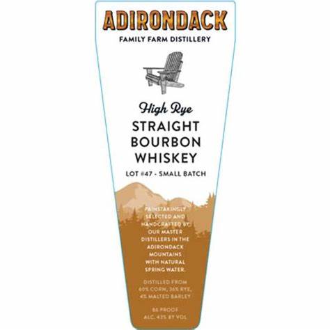 Springbrook Farm Distillery Adirondack High Rye Straight Bourbon Whiskey 750ml
