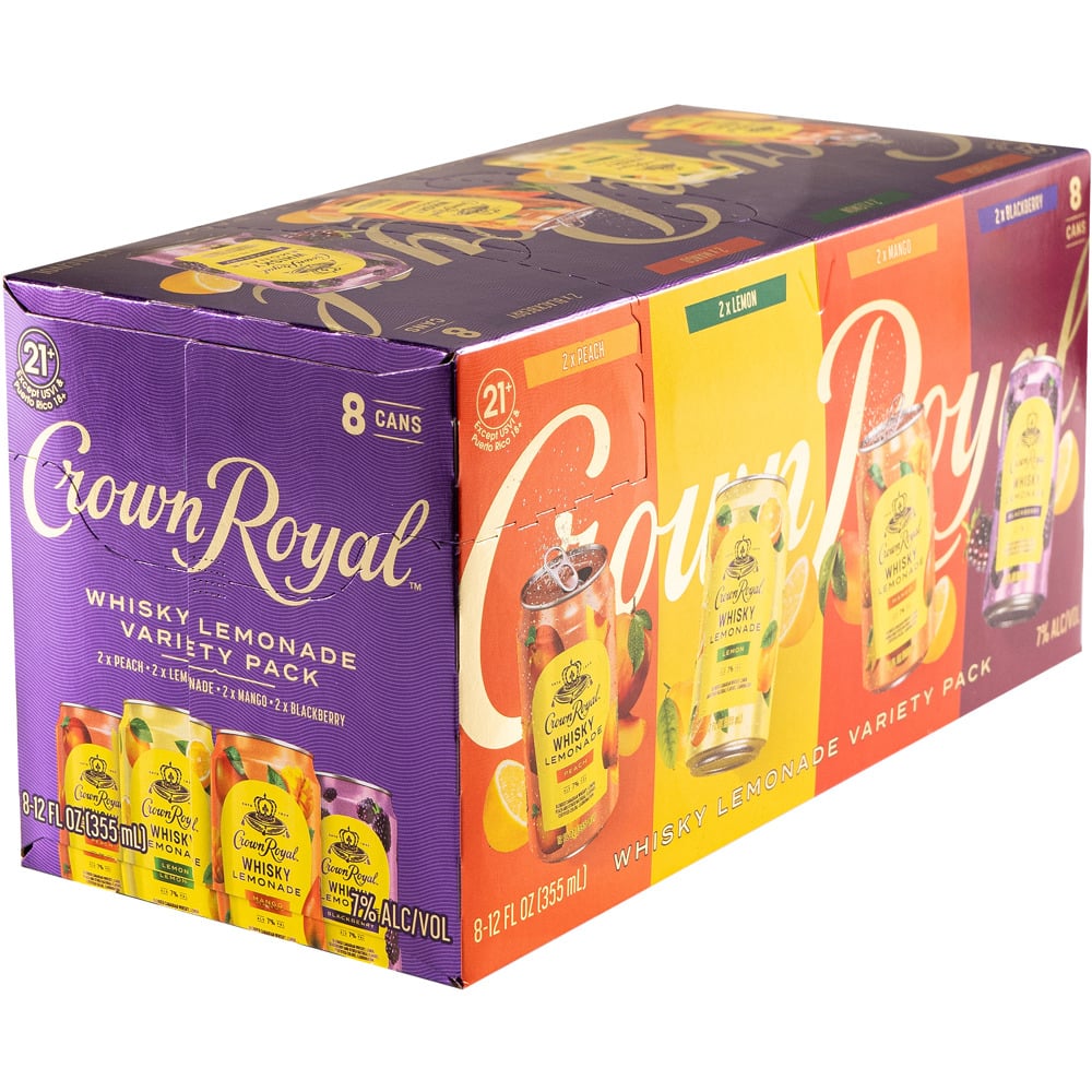 Crown Royal Whiskey Lemonade 12oz can Variety 8 pack