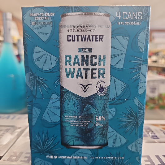 Cutwater Spirits Tequila Ranch Water 355ml Can 4 Pack