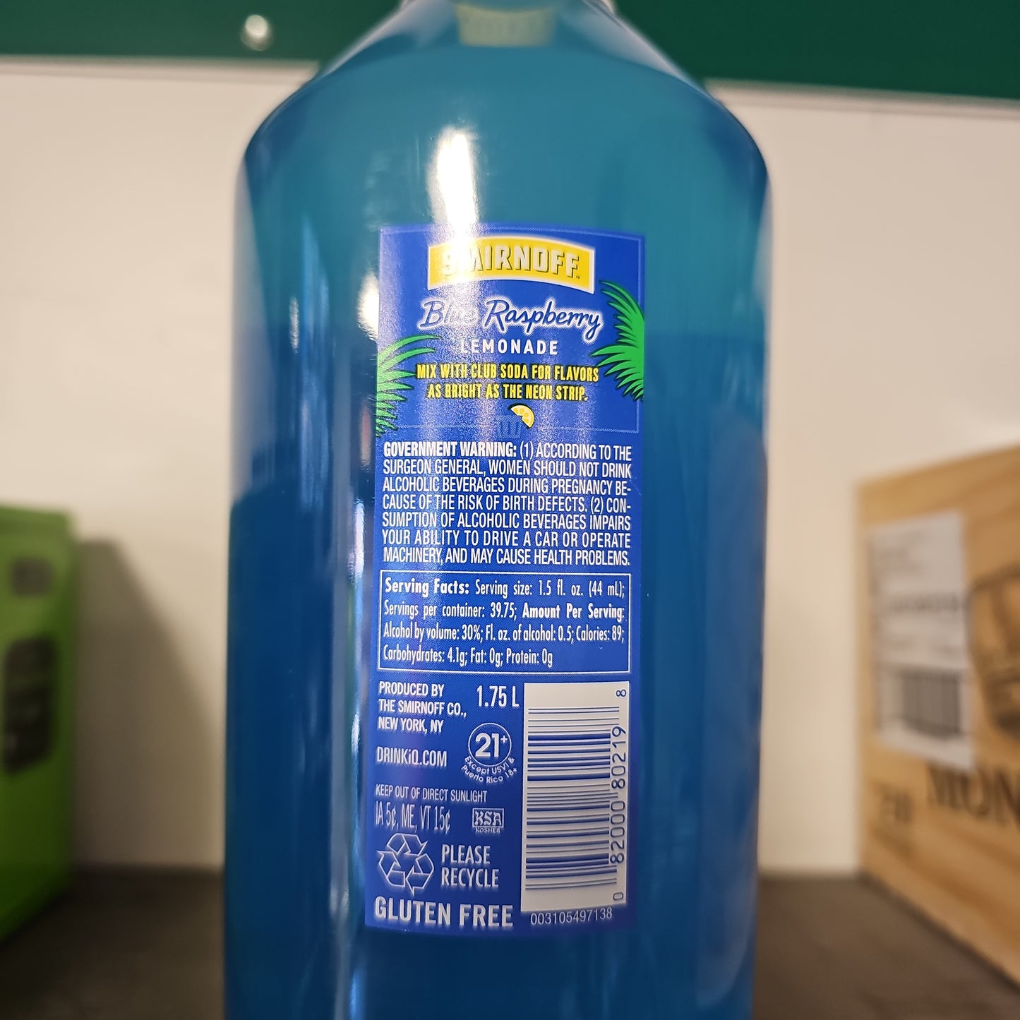 Smirnoff Blue Raspberry Vodka 1.75L