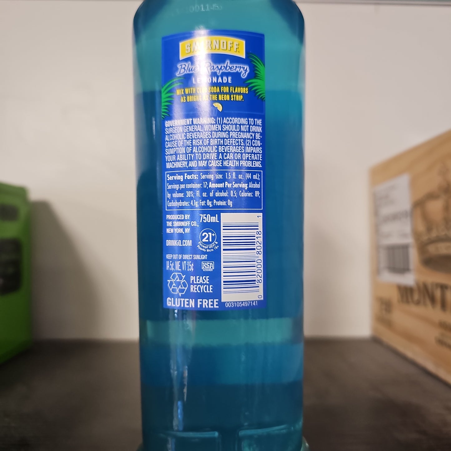 Smirnoff Blue Raspberry Lemonade Vodka 750ml