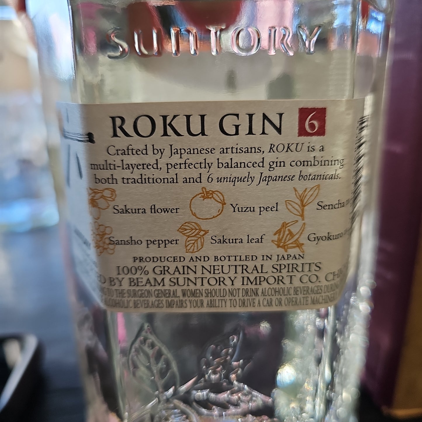 Suntory Roku Gin 750ml