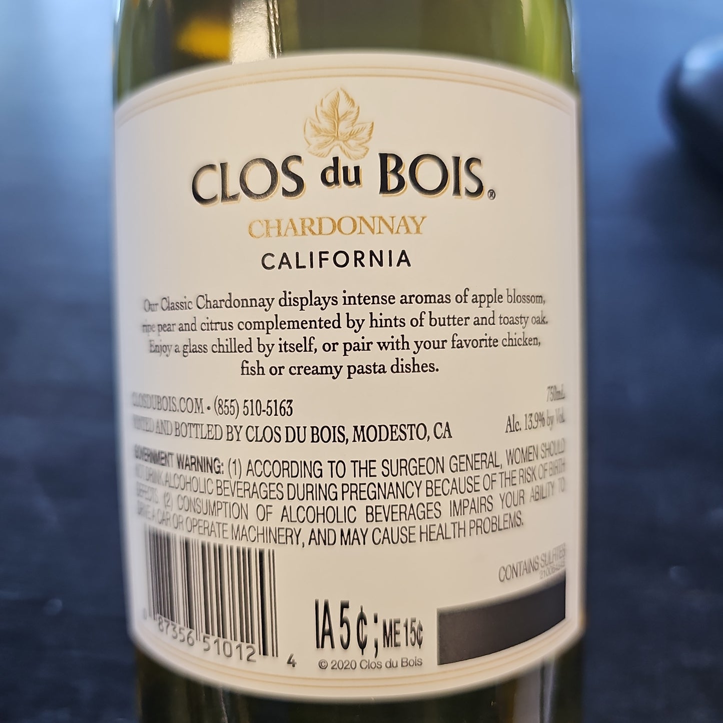 Clos Du Bois Chardonnay 750ml