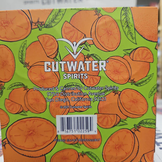 Cutwater Spirits Orange Vodka Smash 355ml Can 4 Pack