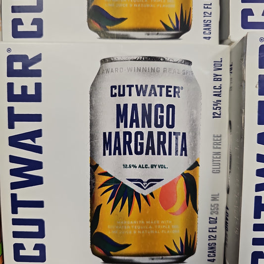 Cutwater Spirits Mango Margarita 355ml Can 4 Pack