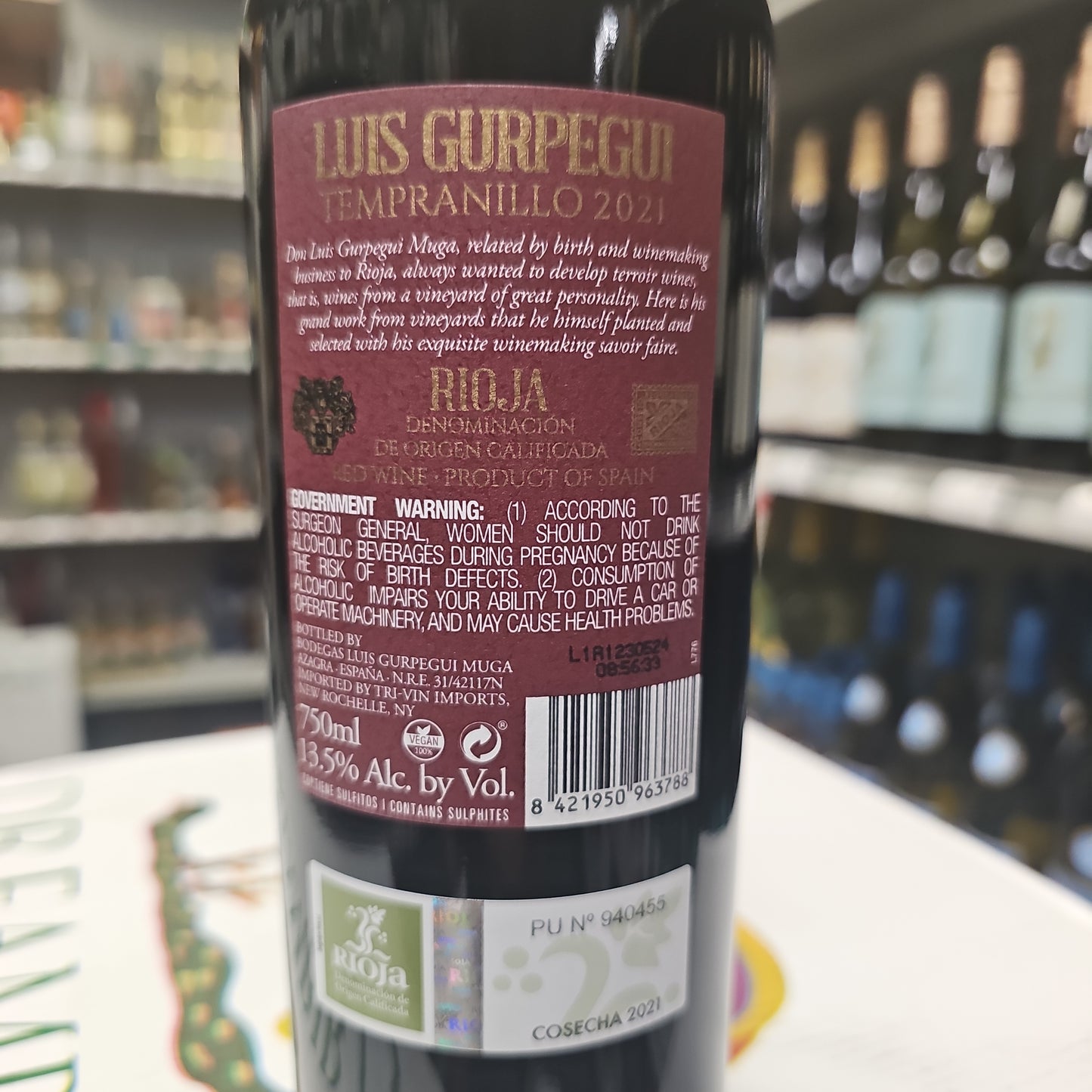 Luis Gurpegui Tempranillo Rioja 147th Anniversary Edition