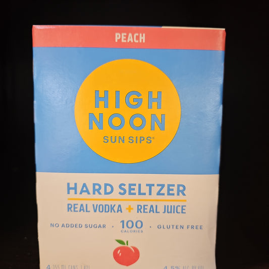 High Noon Hard Seltzer Peach 355ml Can 4 Pack