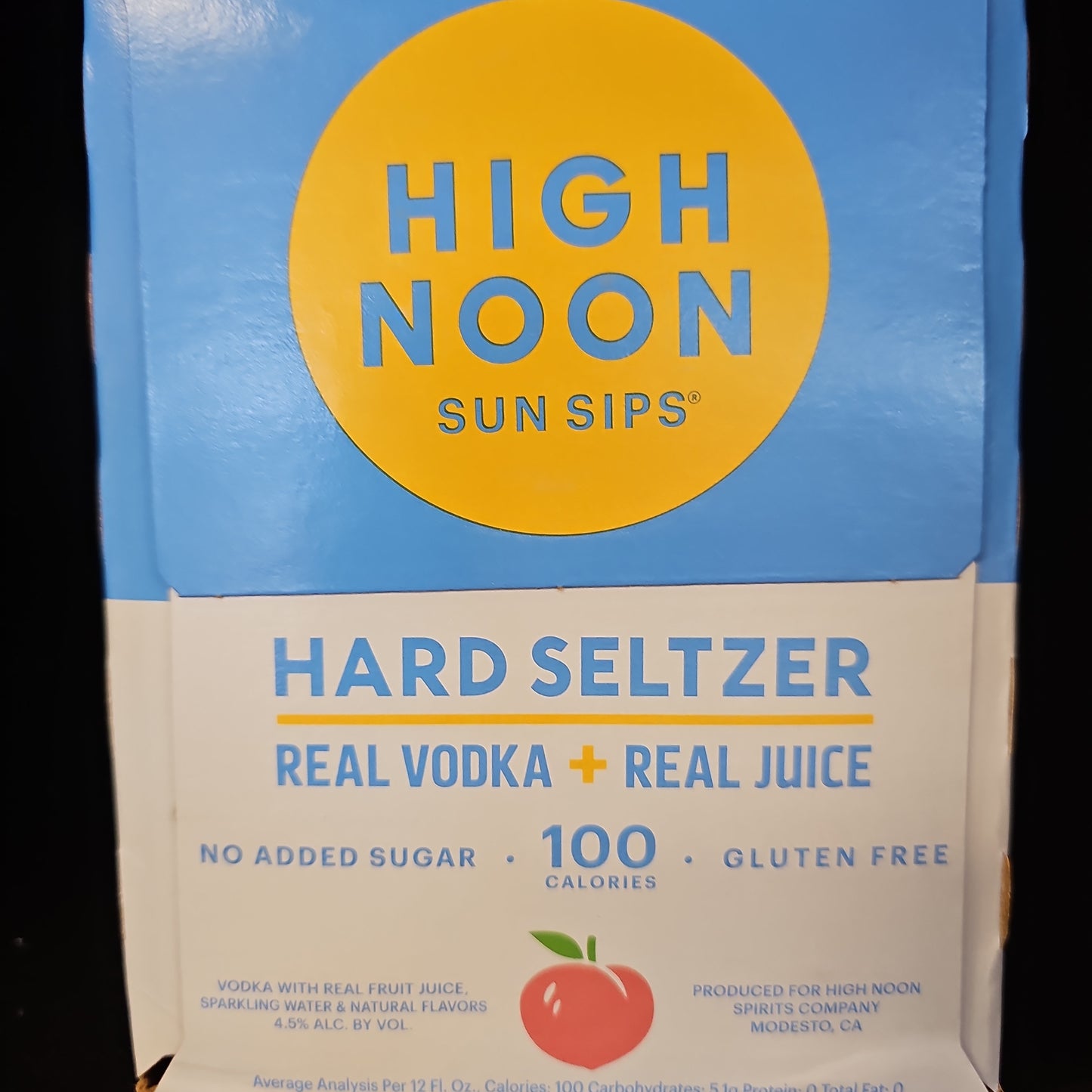 High Noon Hard Seltzer Peach 355ml Can 4 Pack