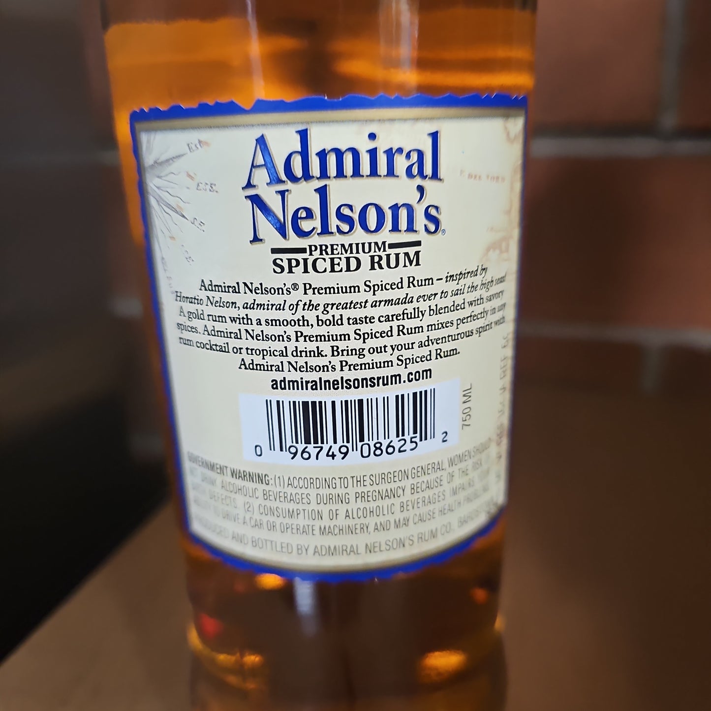 Admiral Nelson's Spiced Rum 750ml