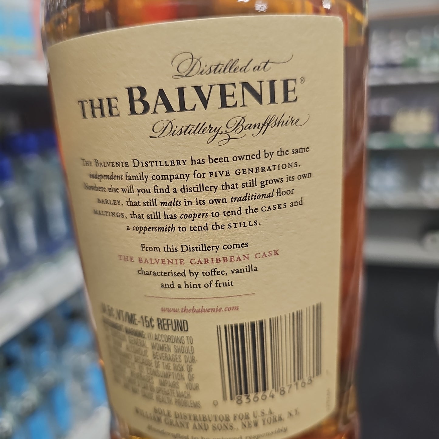 Balvenie Doublewood Caribbean Cask Single Malt Scotch 14yr 750ml