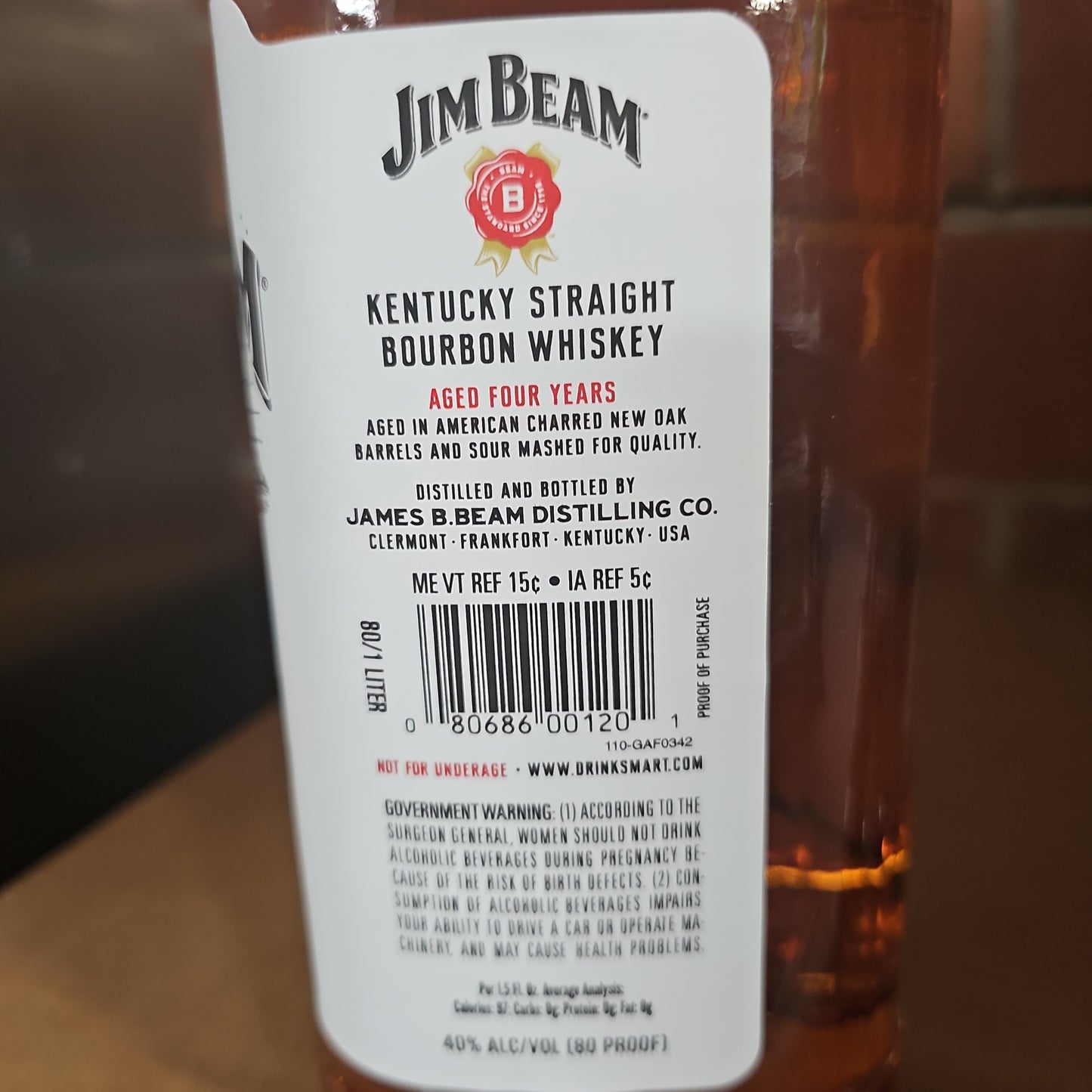 Jim Beam Bourbon 1L