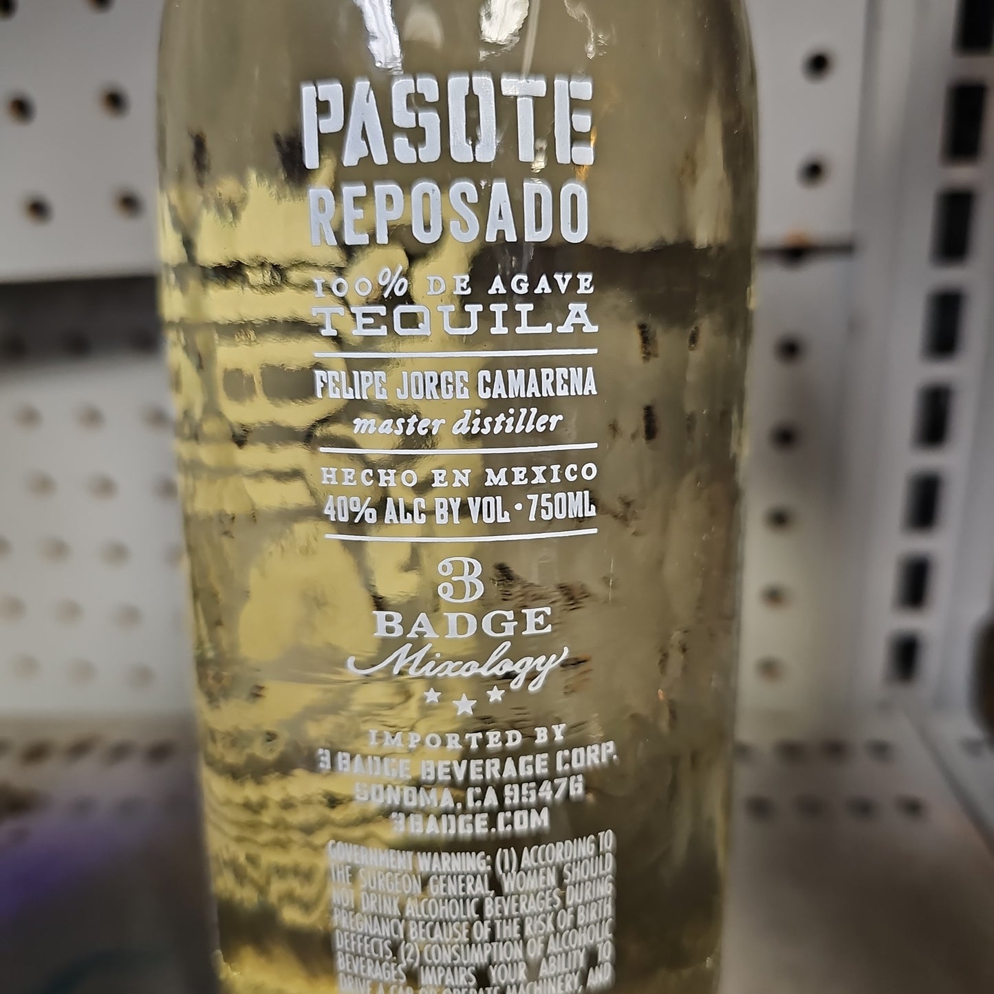 Pasote Reposado Tequila 750ml