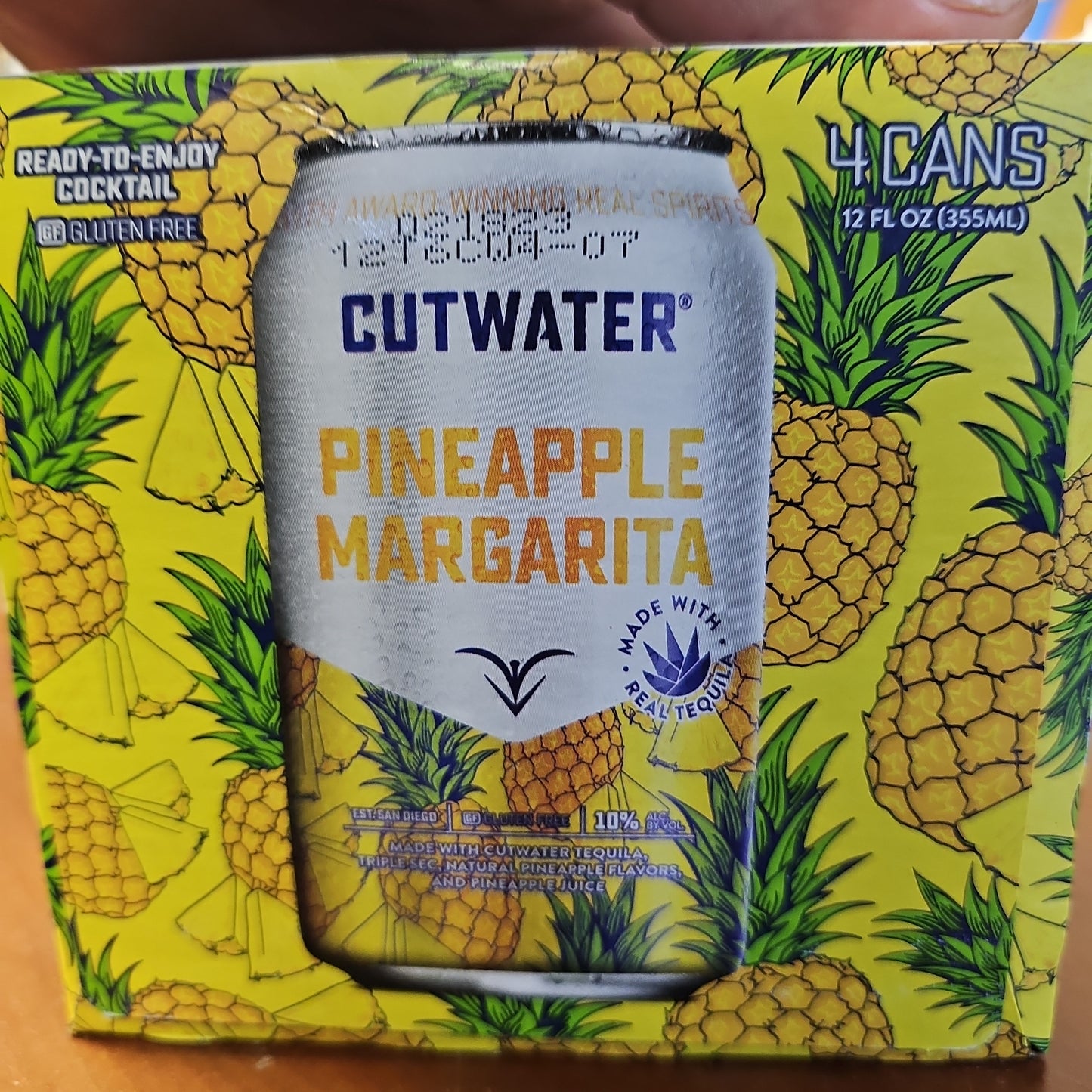 Cutwater Spirits Tequila Pineapple Margarita 355ml Can 4 Pack