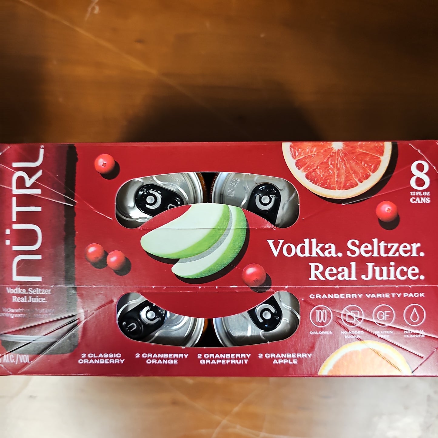 NUTRL Vodka Seltzer Cranberry Variety 355ml Can 8 Pack Top Shelf
