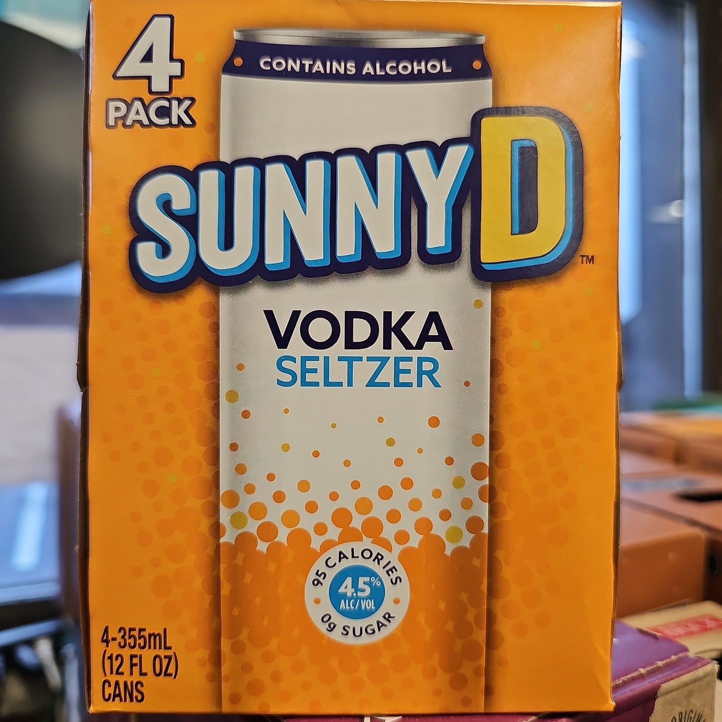 SunnyD Vodka Seltzer 355ml Can 4 Pack