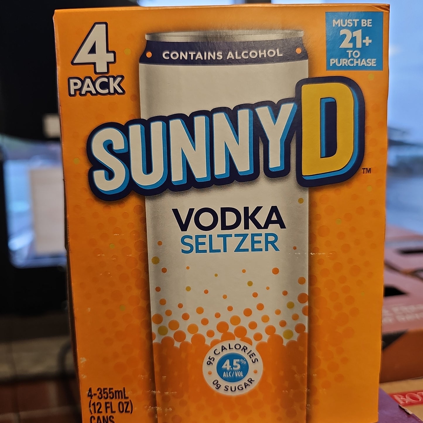 SunnyD Vodka Seltzer 355ml Can 4 Pack