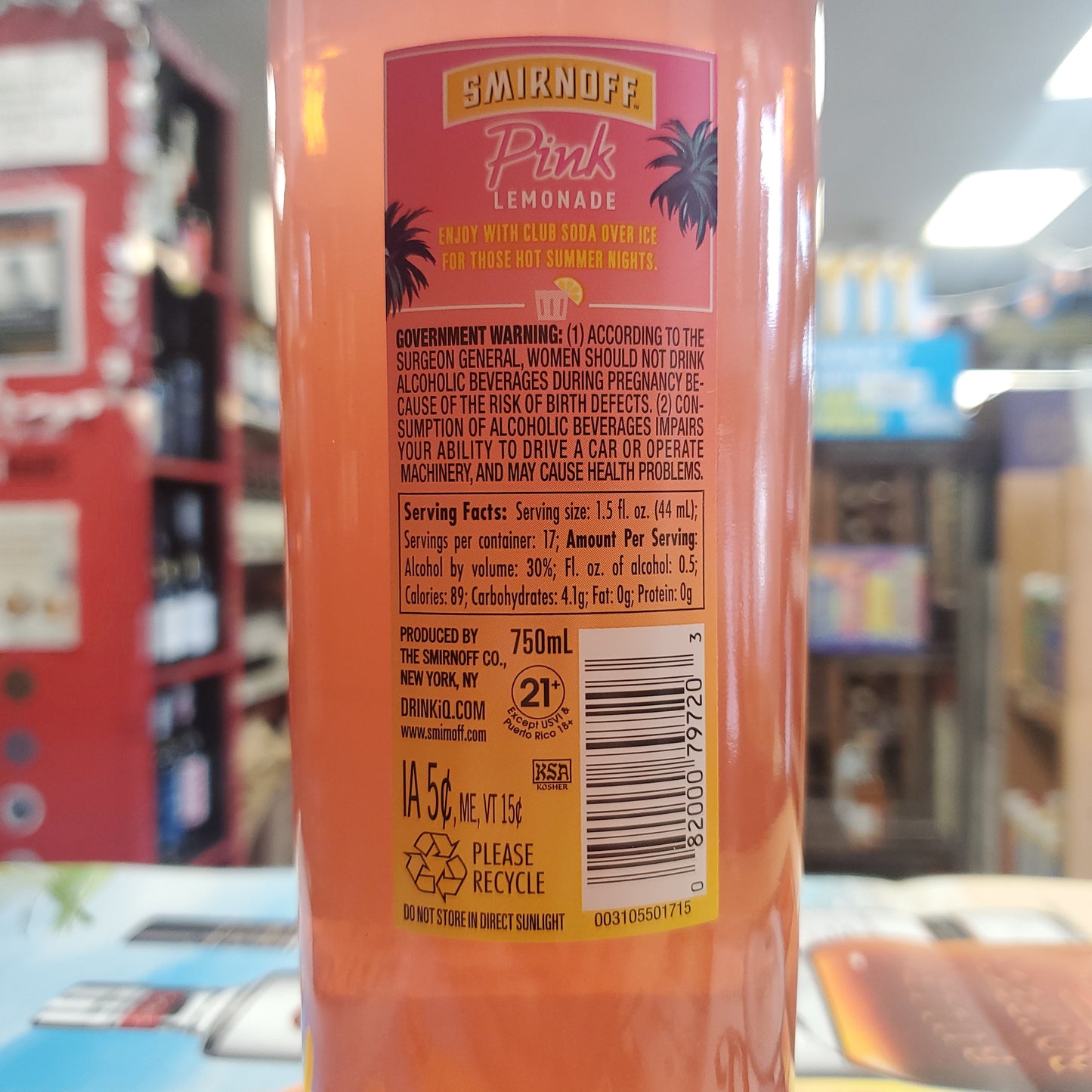 Smirnoff Pink Lemonade Vodka 750ml