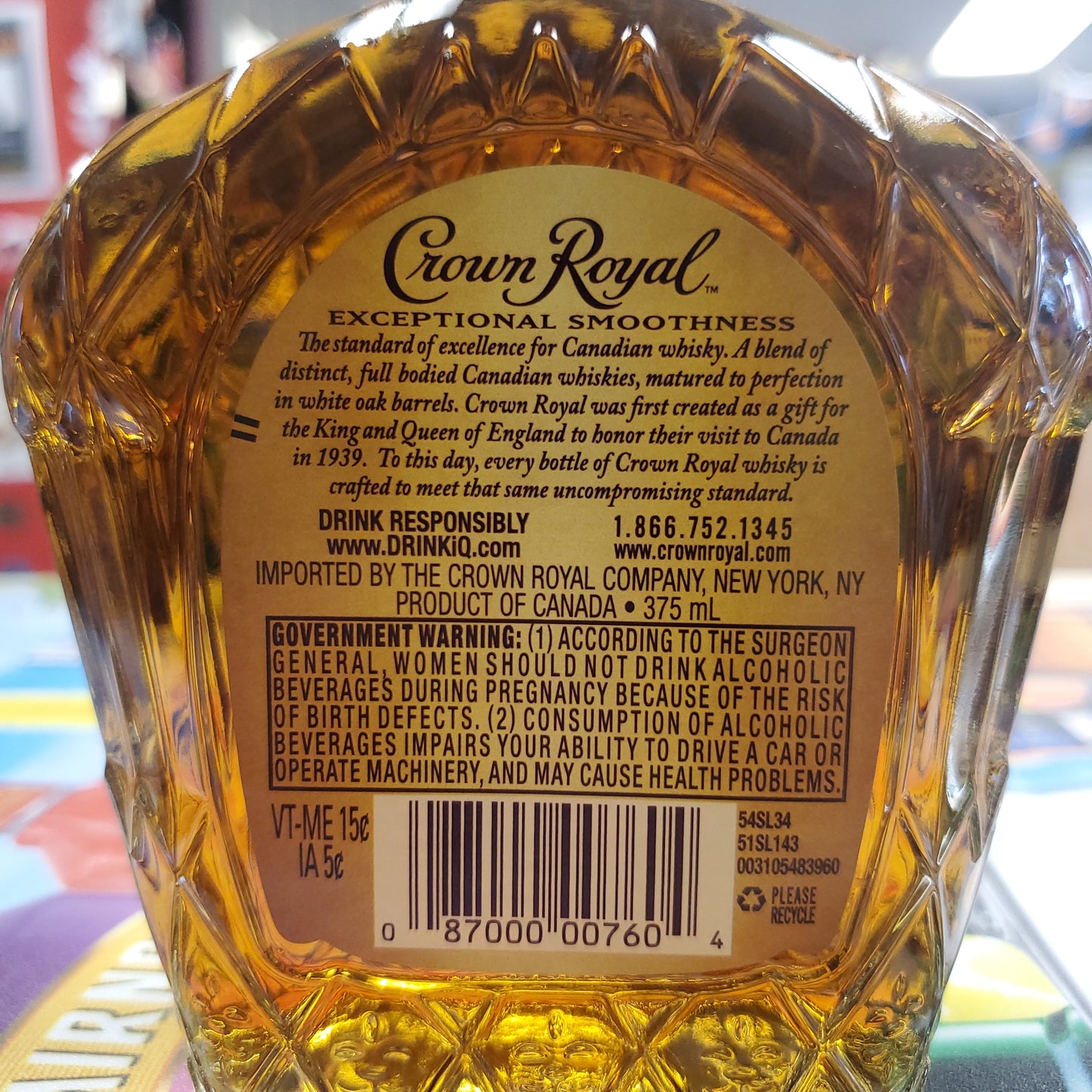 Crown Royal Canadian Whiskey 375ml