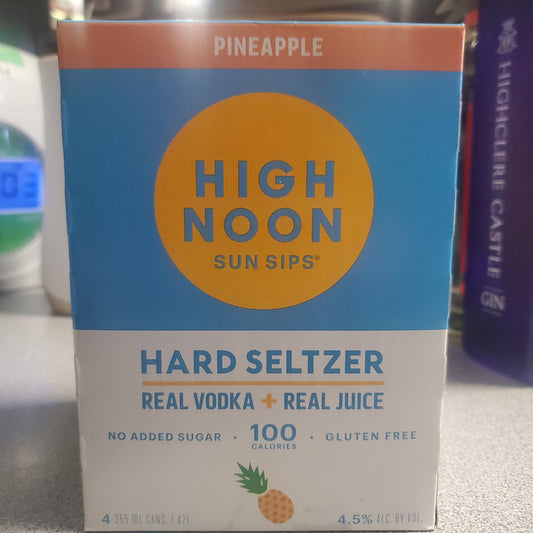 High Noon Hard Seltzer Pineapple 355ml Can 4 Pack