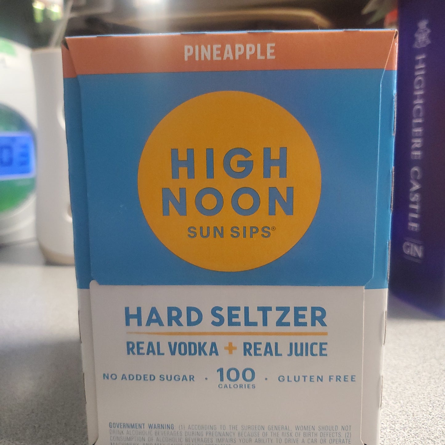 High Noon Hard Seltzer Pineapple 355ml Can 4 Pack