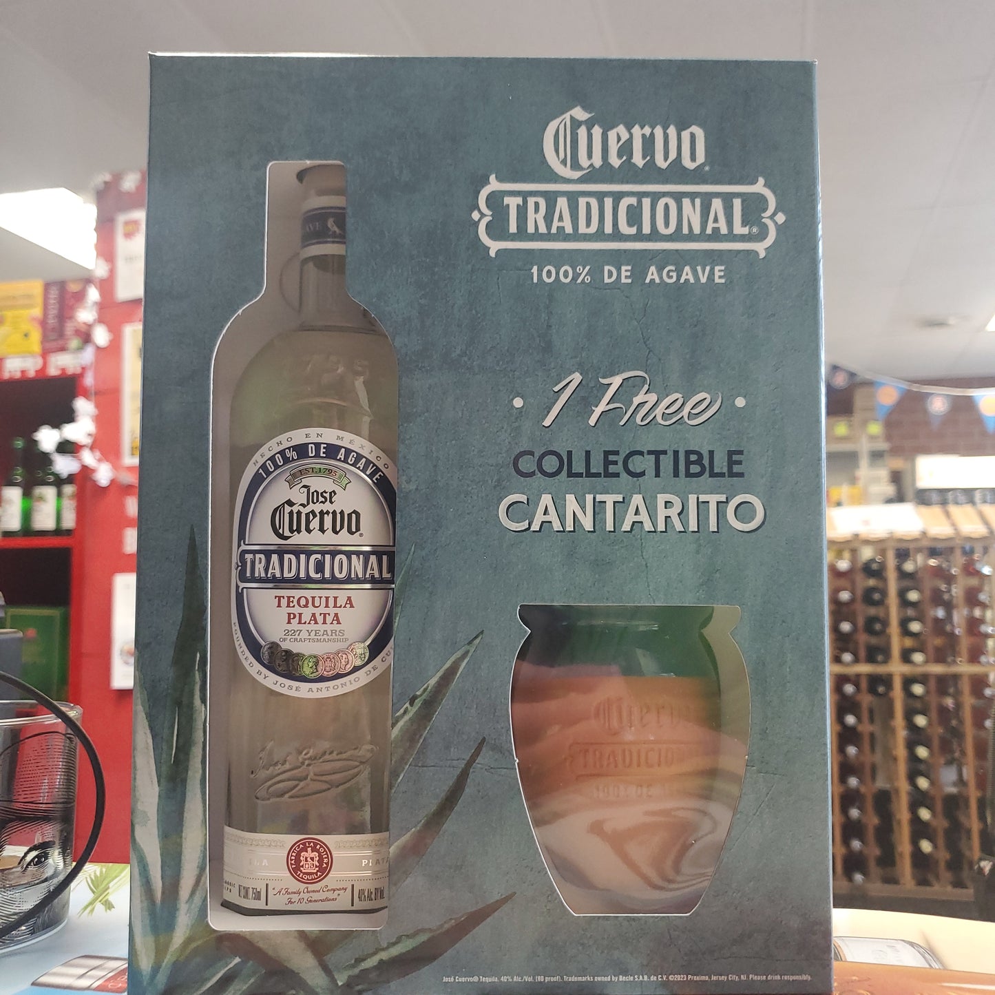 Jose Cuervo Tradicional Plata Tequila 750ml with Cantarito