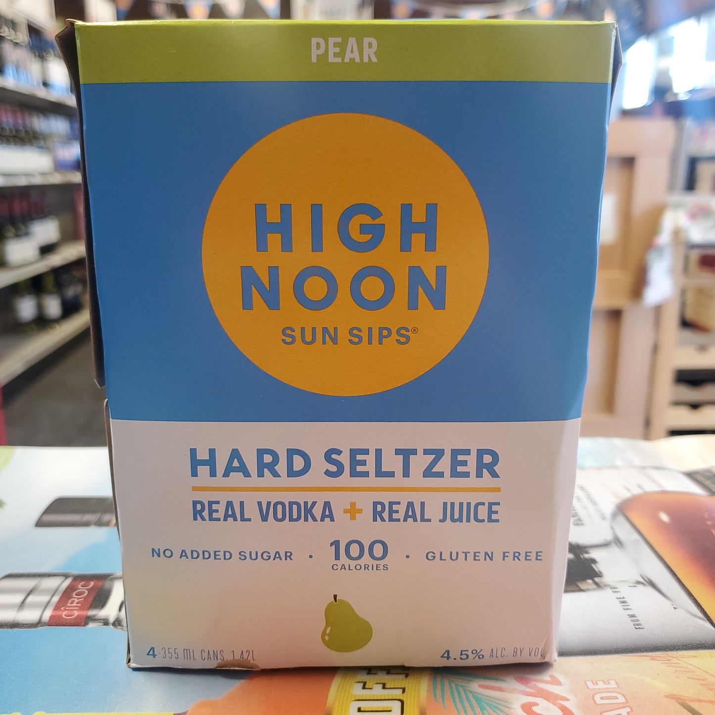 High Noon Hard Seltzer Pear 355ml Can 4 Pack