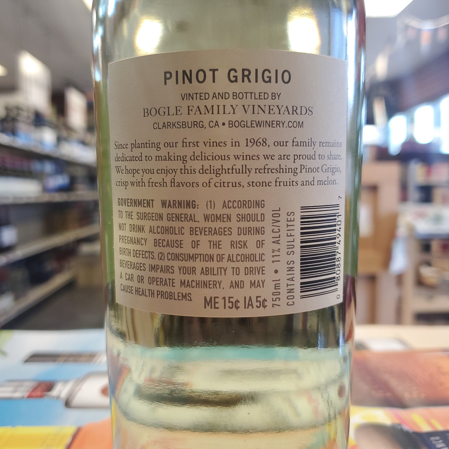 Bogle Pinot Grigio 750ml