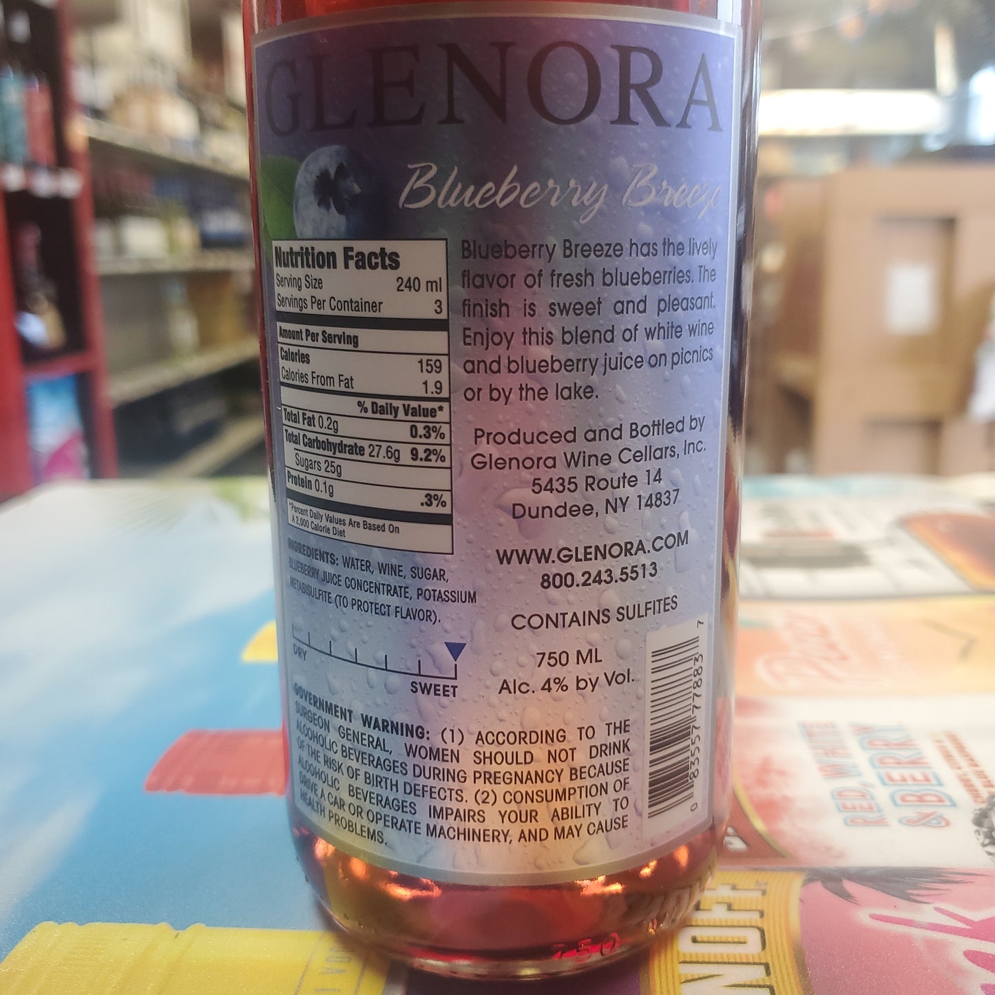 Glenora Blueberry Breeze 750ml