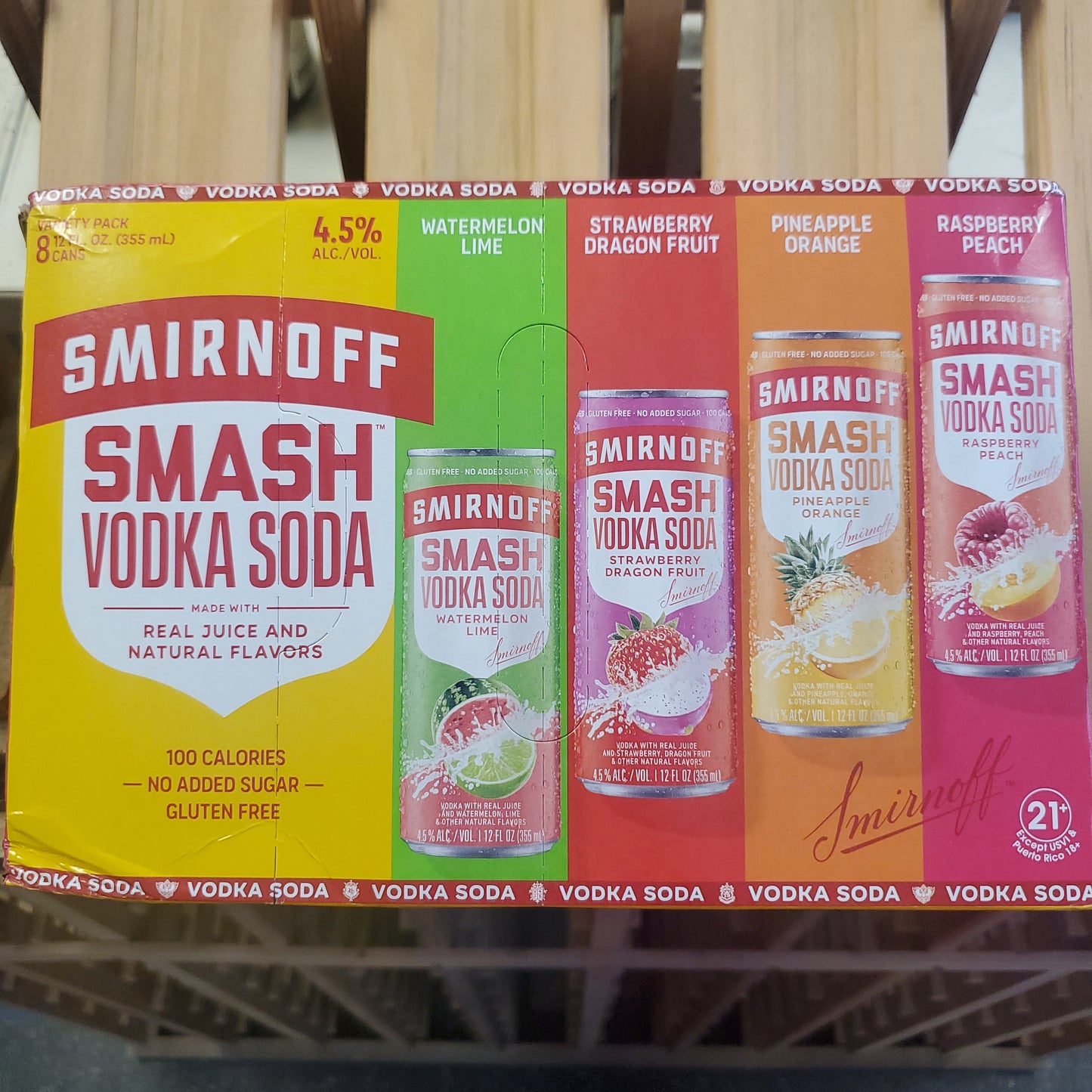 Smirnoff Smash Vodka Soda 355ml Can 8 Pack