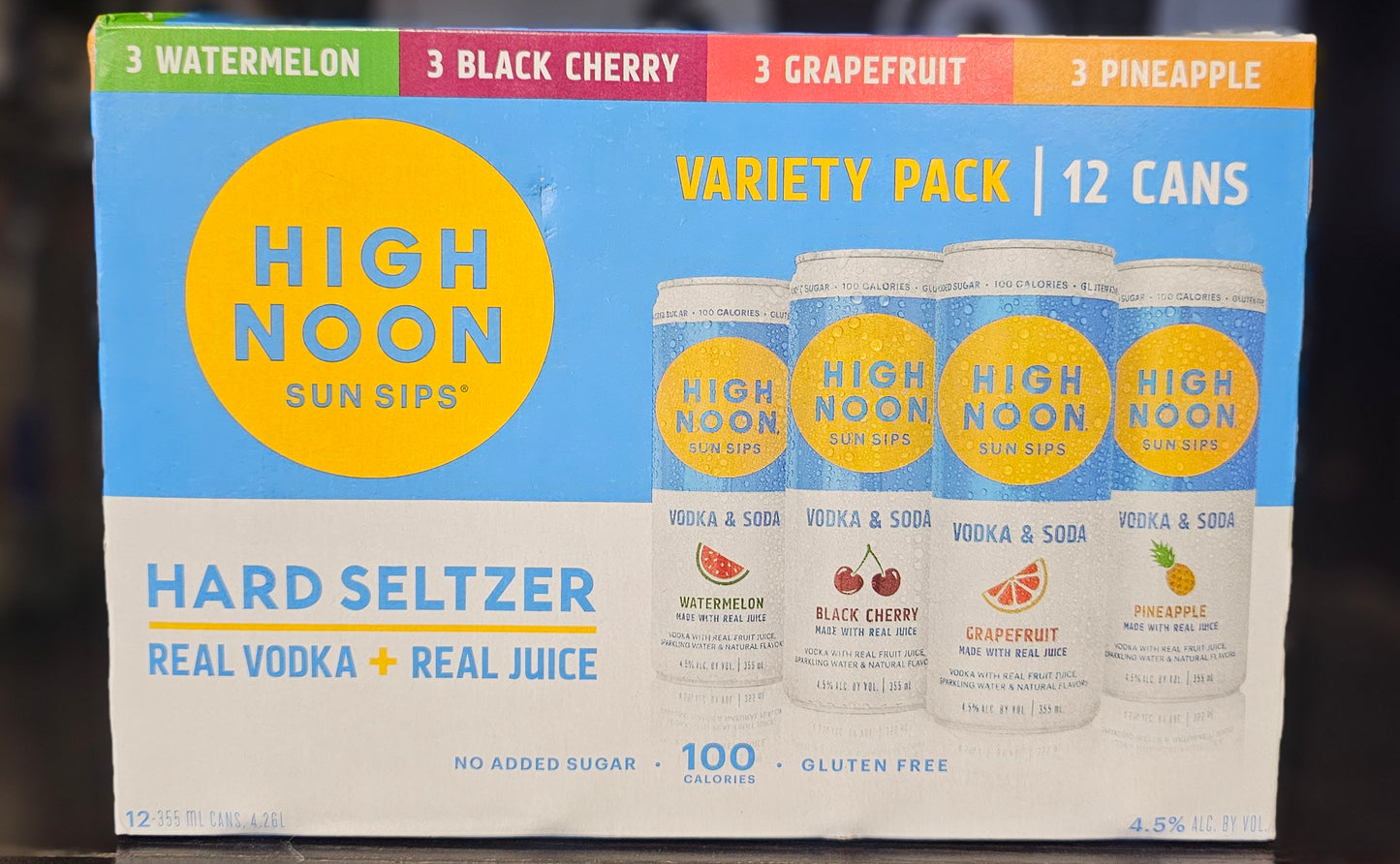 High Noon Hard Seltzer Variety 355ml Can 12 Pack