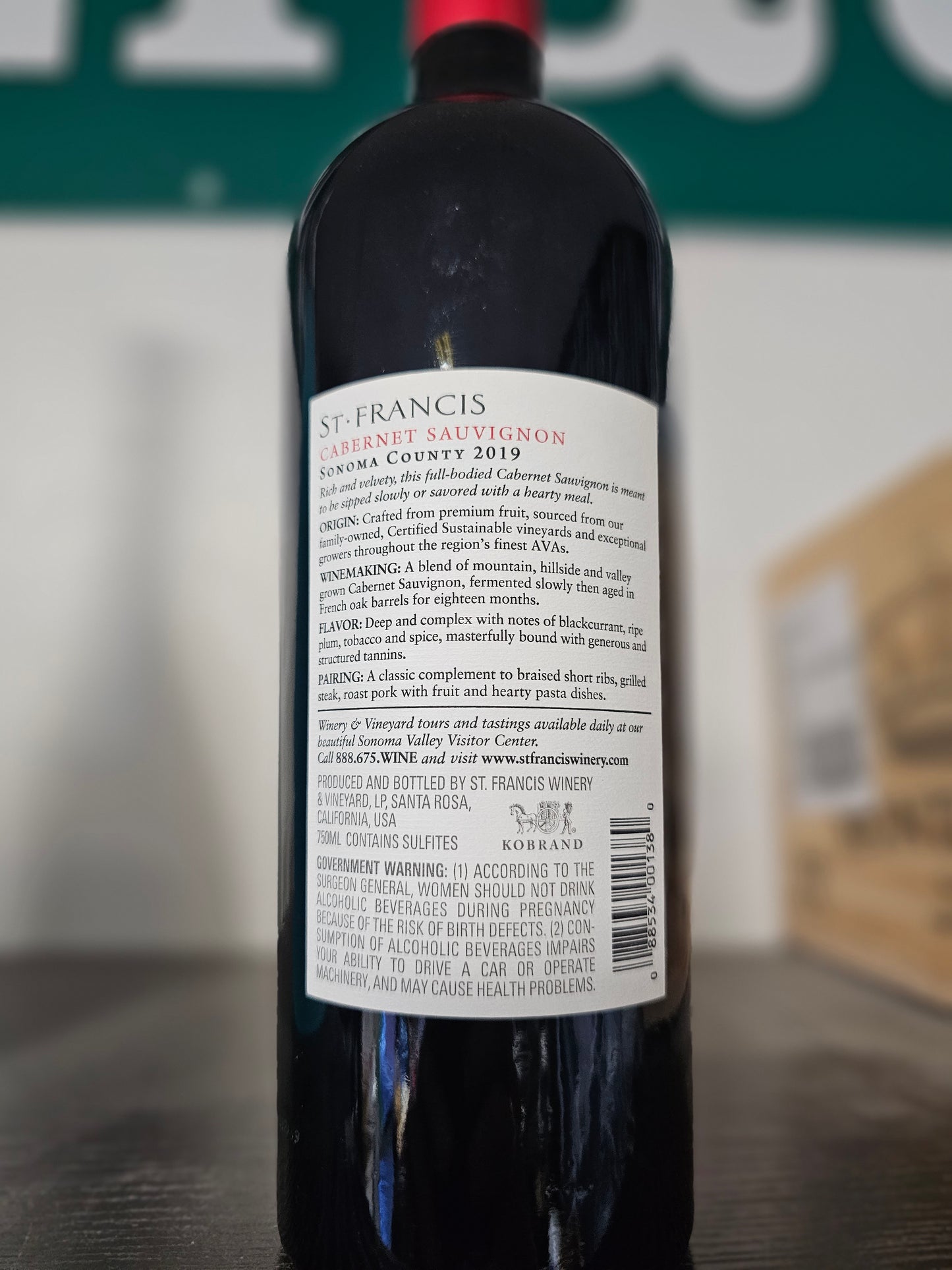 St. Francis Cabernet Sauvignon 750ml 2019