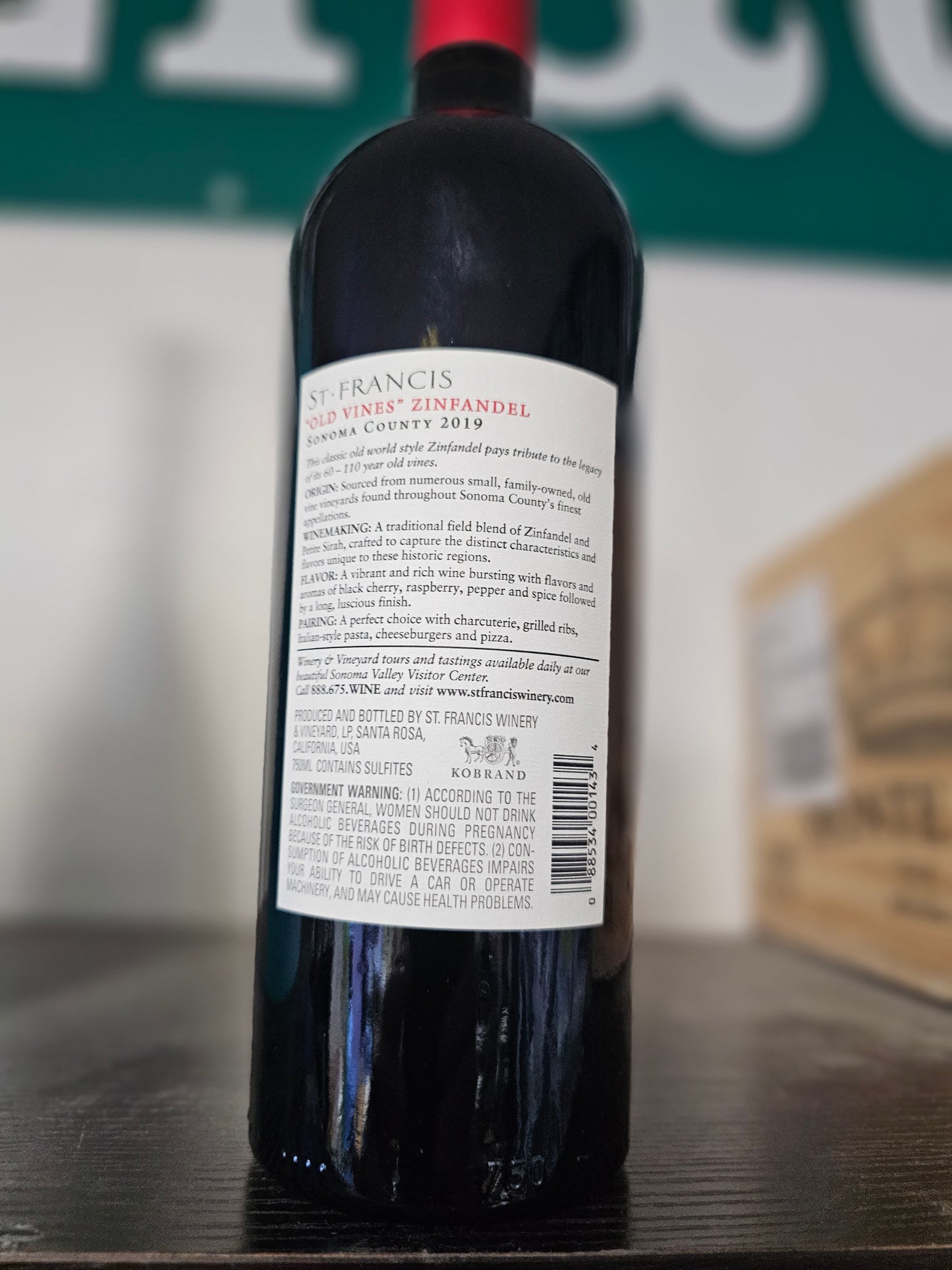 St. Francis Old Vine Zin 750ml 2019