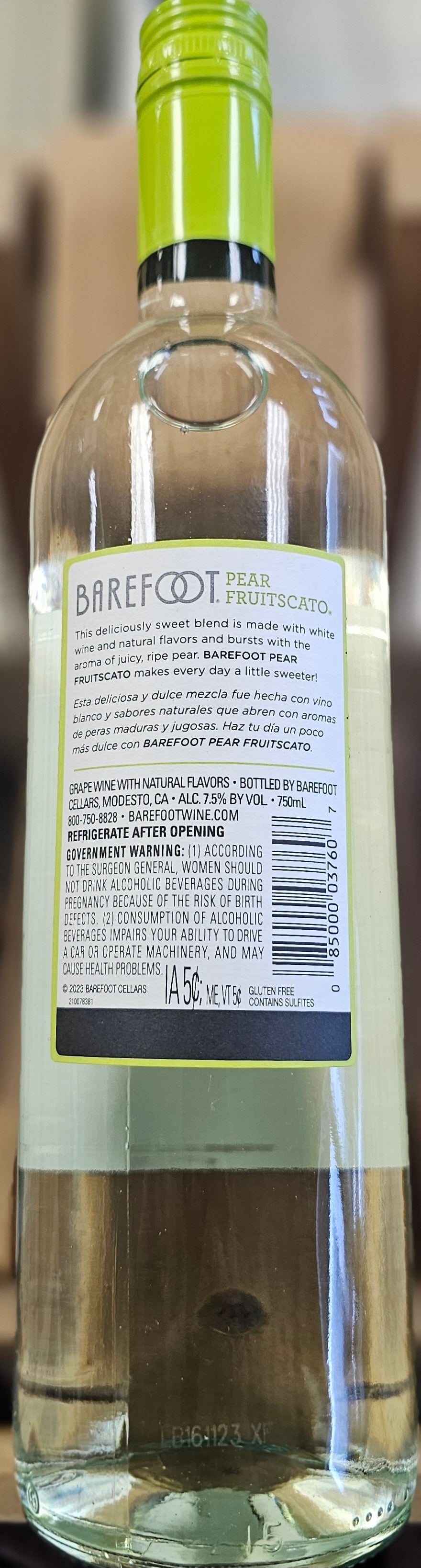 Barefoot Fruitscato Pear 750ml