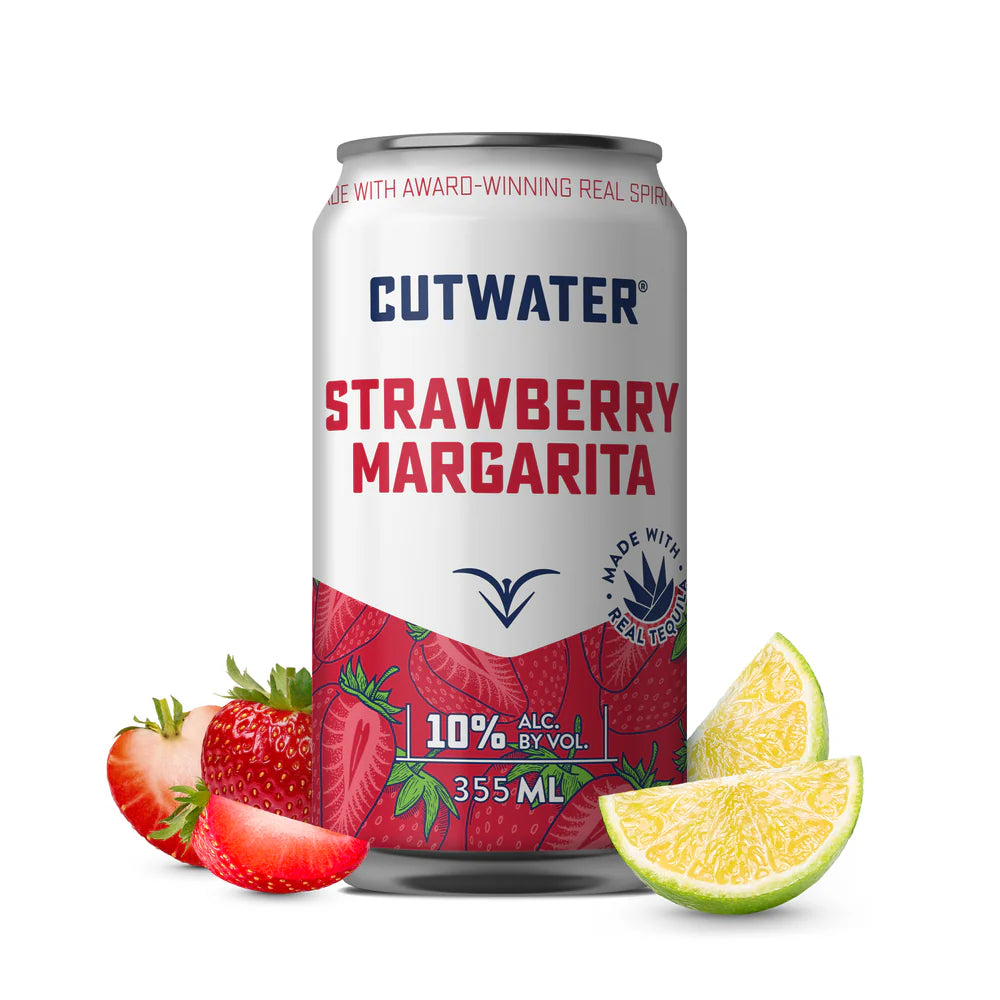 Cutwater Spirits Tequila Strawberry Margarita 355ml Can 4 Pack