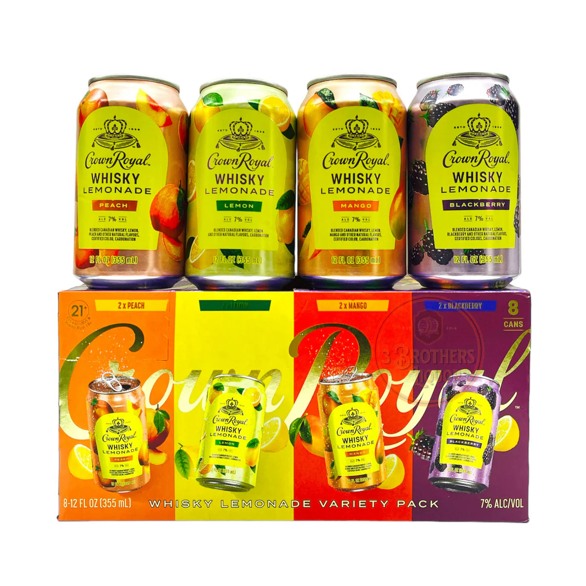 Crown Royal Whiskey Lemonade 12oz can Variety 8 pack