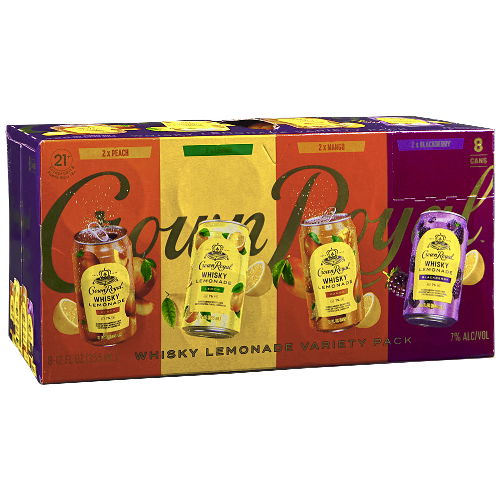 Crown Royal Whiskey Lemonade 12oz can Variety 8 pack