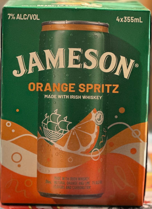 Jameson Orange Spritz Made From Irish Whiskey 355ml Can 4 Pack