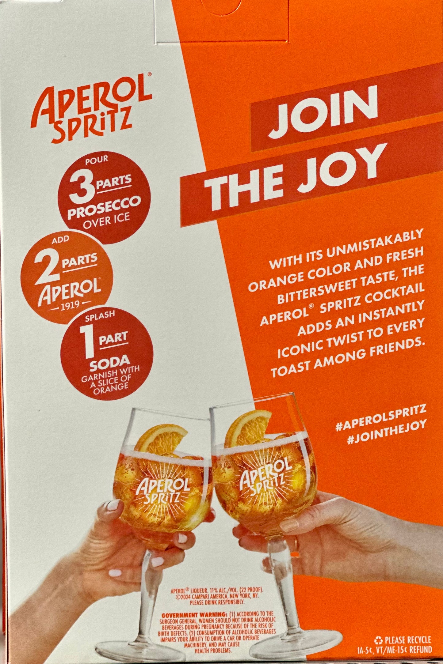 Aperol 750ml Spritz Glass Pack