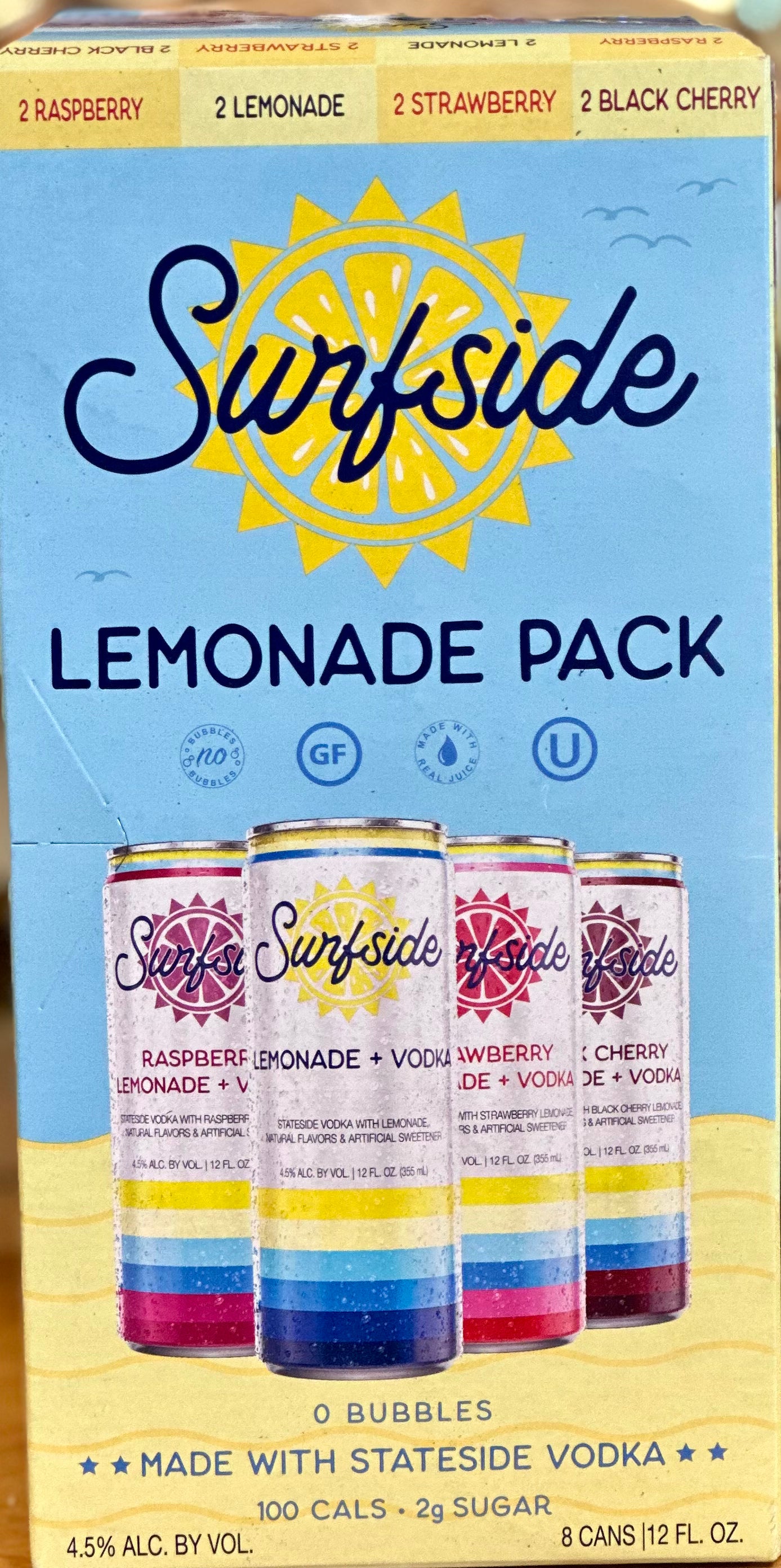 Surfside Lemonade Pack 8 12oz cans