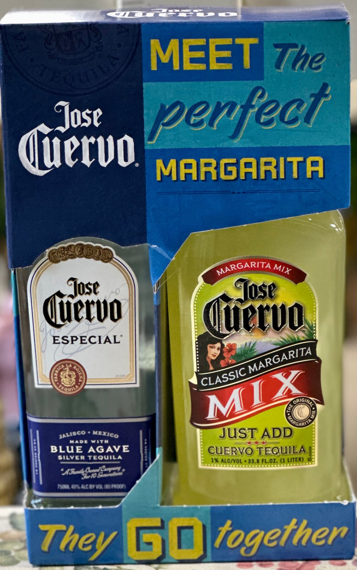 Jose Cuervo Silver Especial Tequila 750ml & Jose Cuervo Margarita Mix 1L