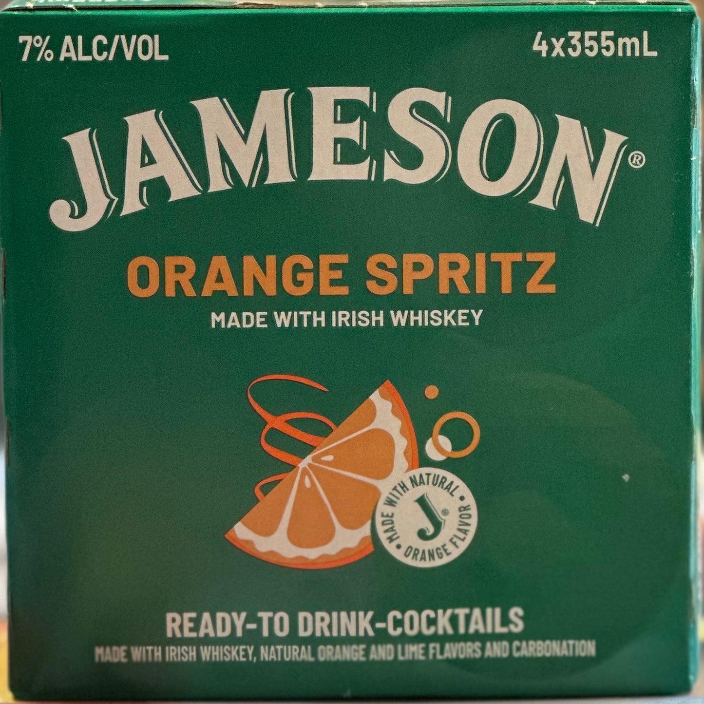 Jameson Orange Spritz Made From Irish Whiskey 355ml Can 4 Pack