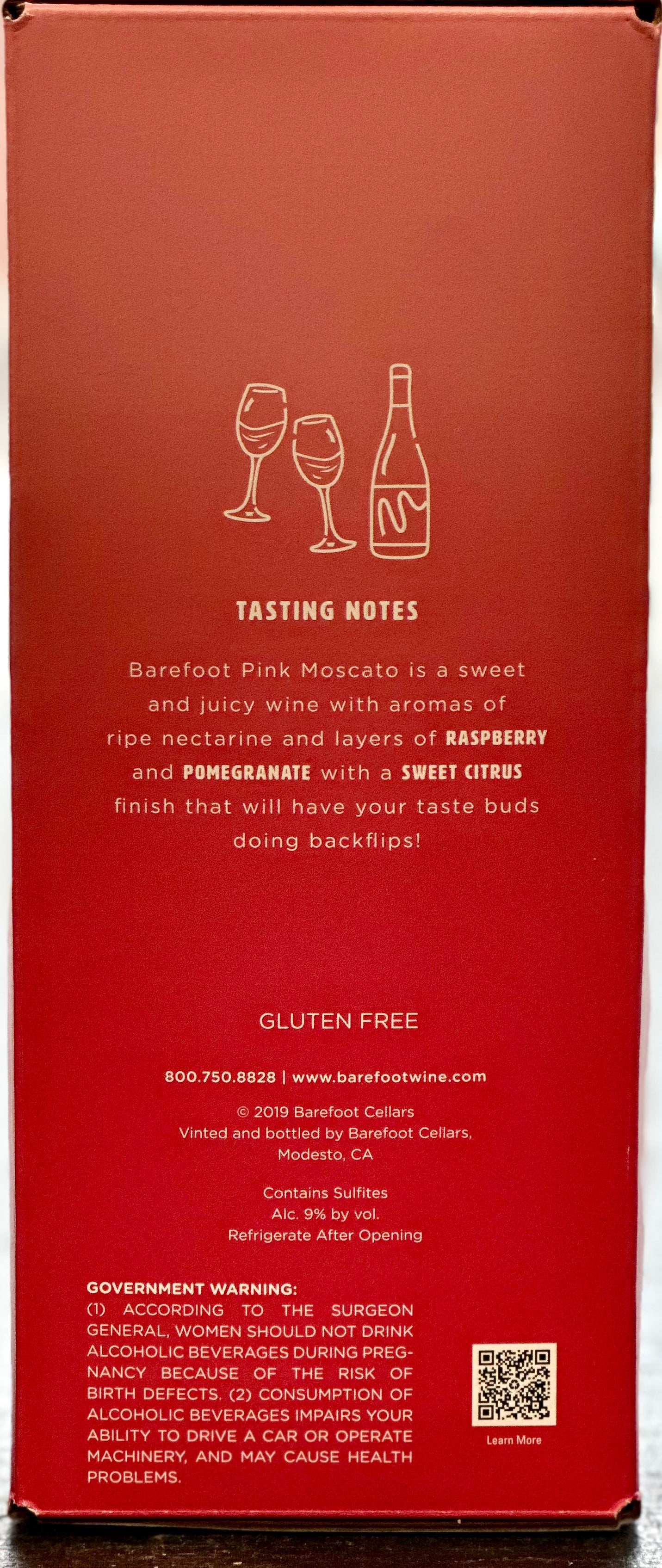 Barefoot Pink Moscato 3L Box