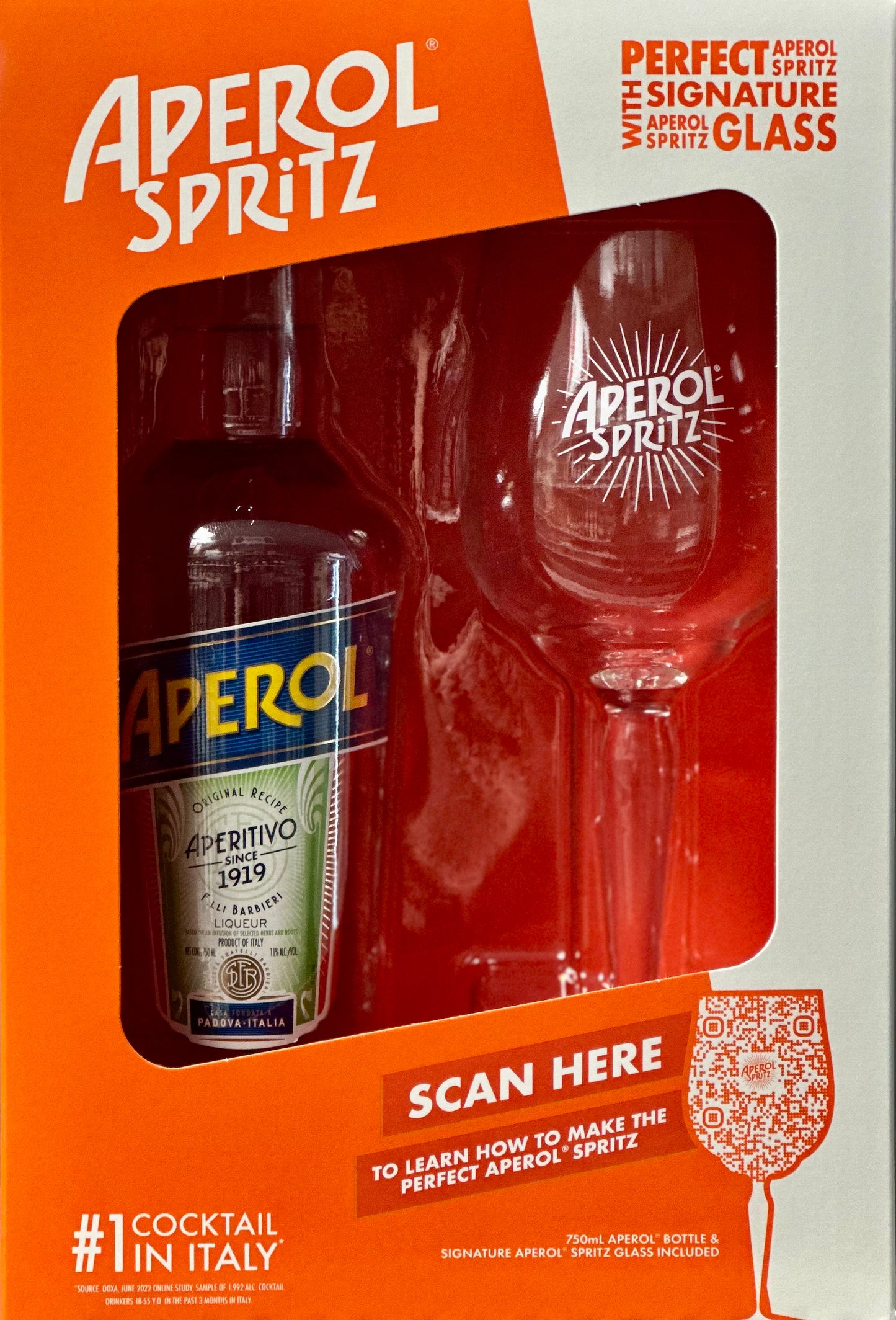 Aperol 750ml Spritz Glass Pack