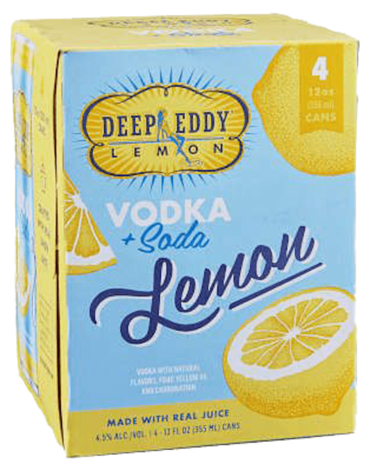 Deep Eddy Lemon Vodka Soda 355ml Can 4 Pack