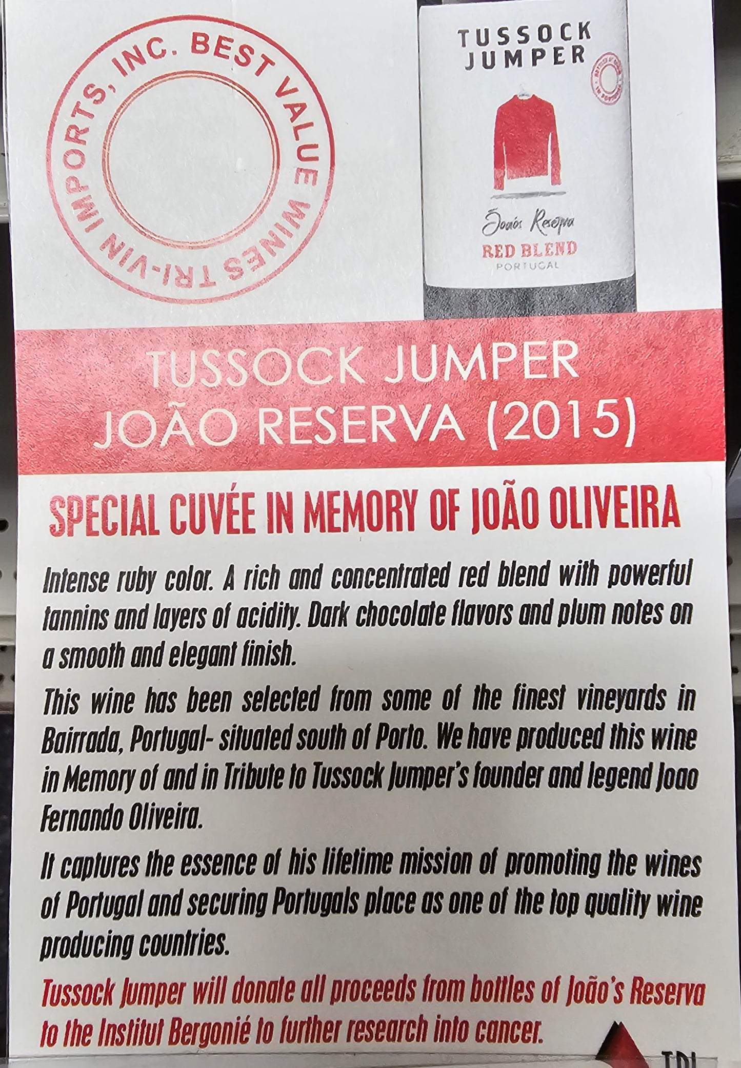 Tussock Jumper Joaos Reserva Red Blend 750ml